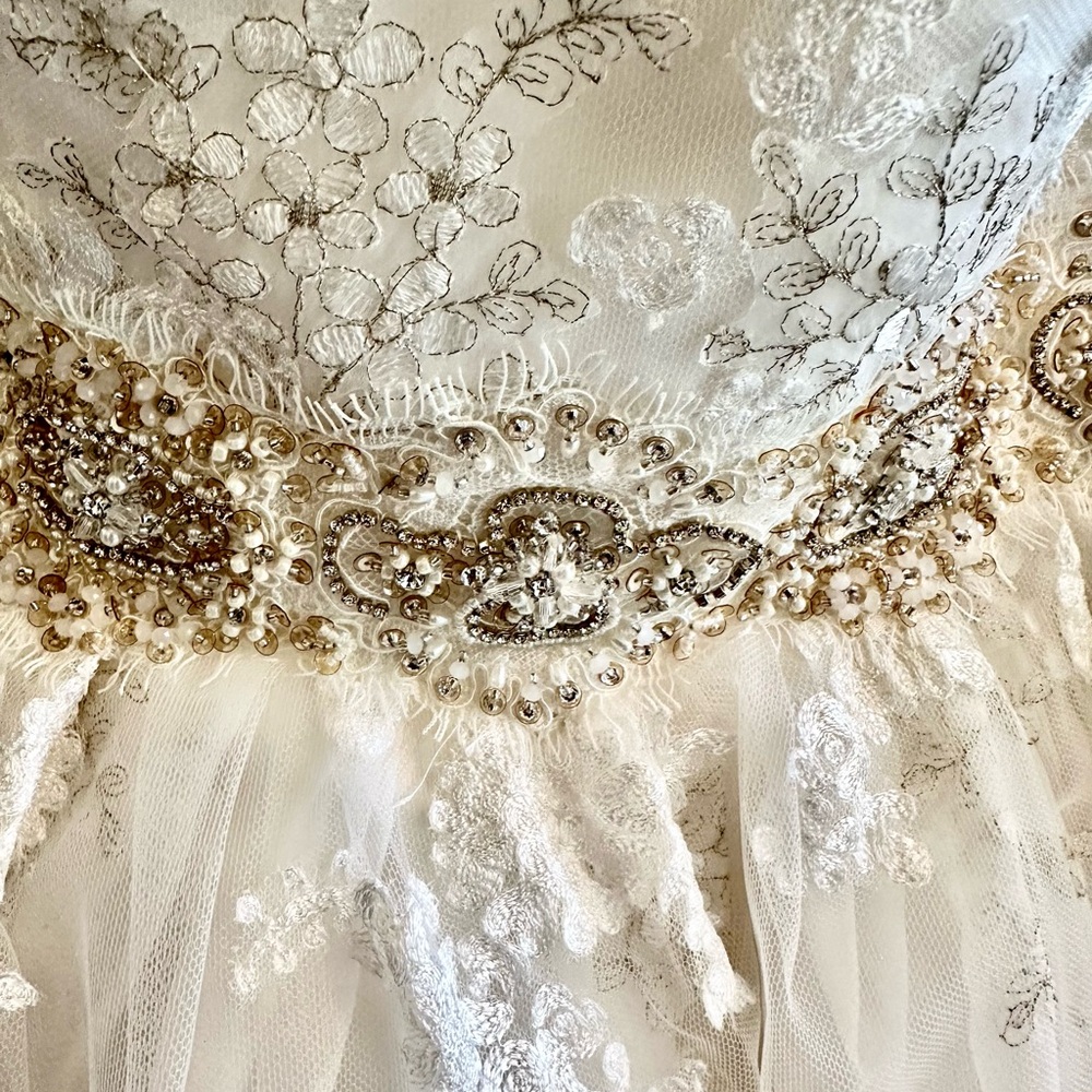 Casablanca bridal wedding dress size 8 retail $1500 new tags - Picture 8 of 11